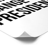 Poster A Change The President Funny Saying Quote (Coin)