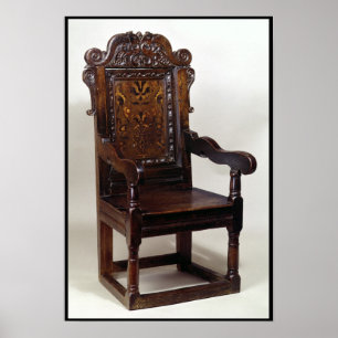 Poster A Charles I armchair, mid 1600s