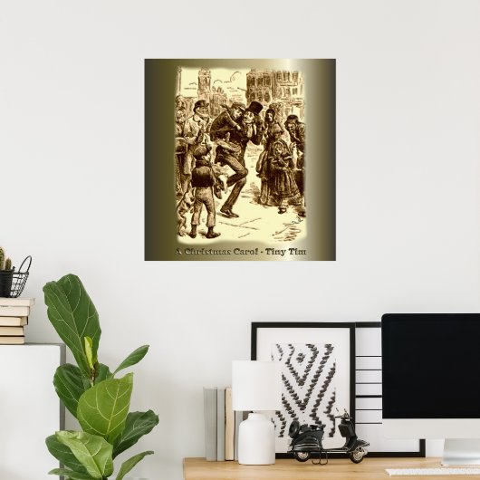 Poster "A Christmas Carol" "Bob Cratchit and Tiny Tim" "T (Bureau à domicile)