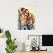 Poster A Contemporary Male Posing Portrait (Bureau à domicile)