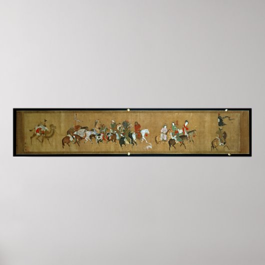 Poster A convoy of Mongols, Chinese, 14th century (Devant)