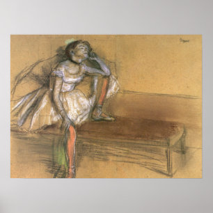 Poster A Coryphee Resting by Edgar Degas, Vintage Ballet