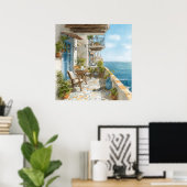 Poster A Cosy Seaside Balcony (Bureau à domicile)