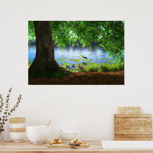 Poster À côté de l'impression d'eau fixe (Cuisine)