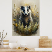Poster A Cute Forest Badger (Cuisine)