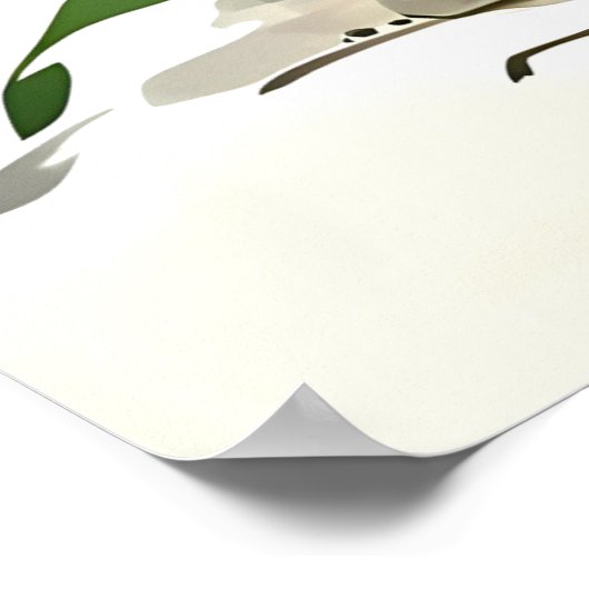 Poster A cute panda with rosy cheeks sits happily (Coin)