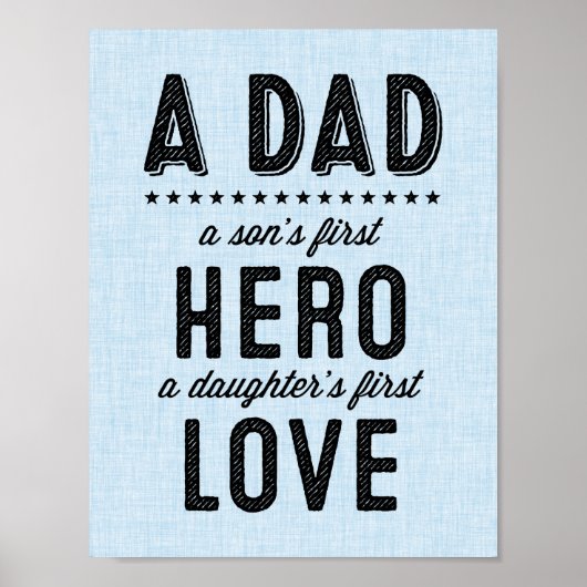 Poster A Dad Typography Print (Devant)