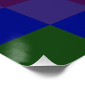 Poster à damiers arc-en-ciel (Coin)