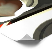 Poster à damiers café (Coin)