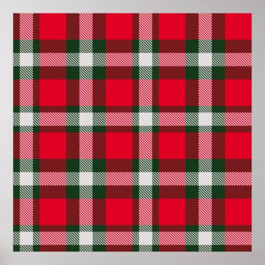 Poster À damiers classique Tartan Design transparent Cont (Devant)