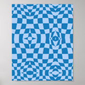 Poster À damiers Motif dérangé (Devant)