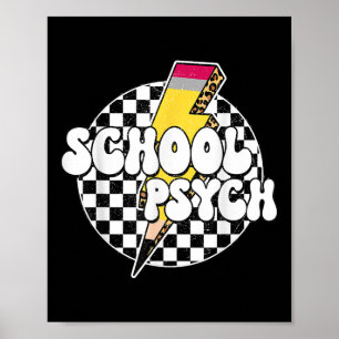 Poster à damiers Psychologue Pencil Lightning Bol