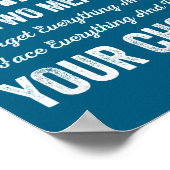 Poster A des significations de peur Oublier Visage Tout (Coin)