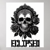Poster A detailed skull adorned with intricate patterns (Devant)