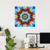Poster à deux fleurs (Bureau à domicile)