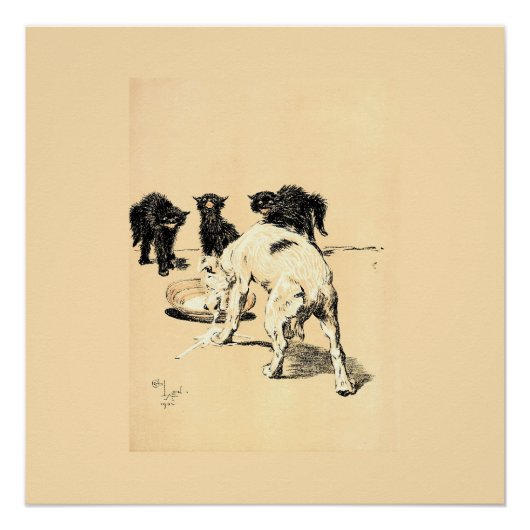 Poster A Dog Day Pl 03 (1902) Cecil Charles Tapestry (Devant)