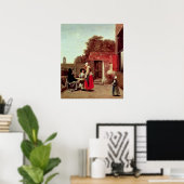 Poster A Dutch Courtyard, c.1658-60 (Bureau à domicile)