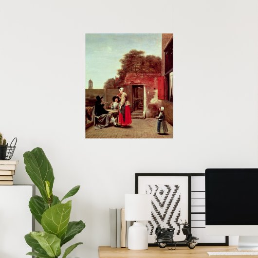 Poster A Dutch Courtyard, c.1658-60 (Bureau à domicile)