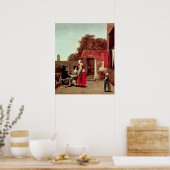 Poster A Dutch Courtyard, c.1658-60 (Cuisine)