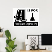 Poster A Est Destiné À L'Ingénierie Aérospatiale (Bureau à domicile)