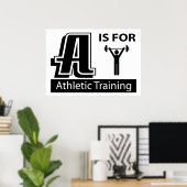Poster A Est Pour L'Entraînement Athlétique (Bureau à domicile)