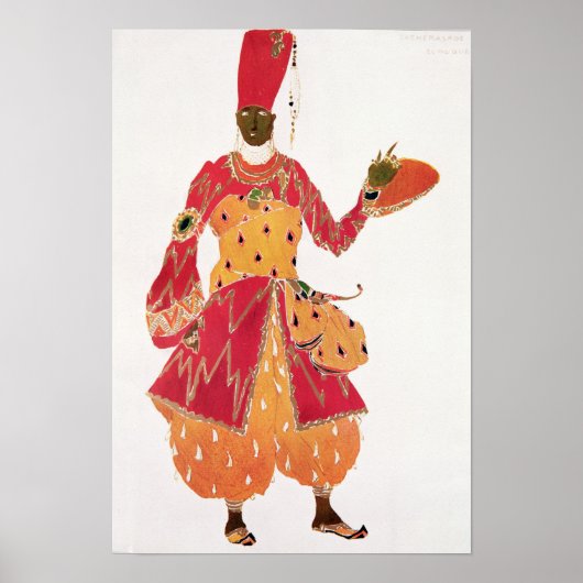 Poster A Eunuch, du ballet 'Scheherazade' (Devant)