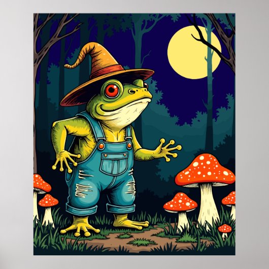 Poster A Familiar Toad Witch Foraging At Night (Devant)
