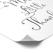 Poster À feuillage persistant A Joyeux Petit merci Favori (Coin)