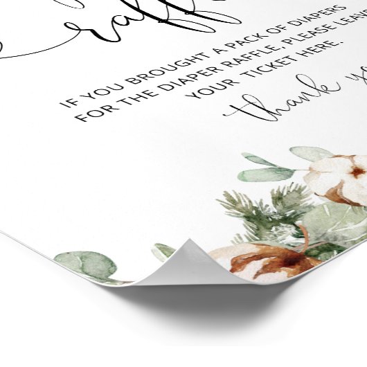 Poster À feuillage persistant bébé il fait froid à l'exté (Coin)