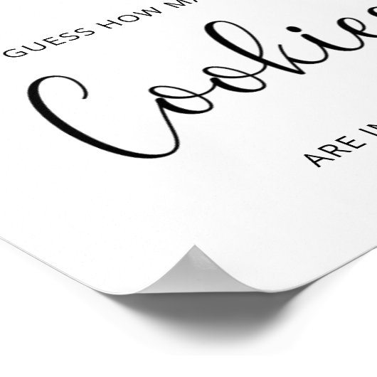 Poster À feuillage persistant COMBIEN DE COOKIES (Coin)