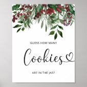 Poster À feuillage persistant COMBIEN DE COOKIES (Devant)