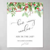 Poster À feuillage persistant Devis combien de bonbons so (Devant)