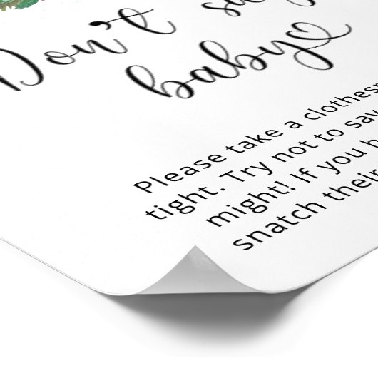 Poster À feuillage persistant Ne dis pas bébé. L'hiver ne (Coin)