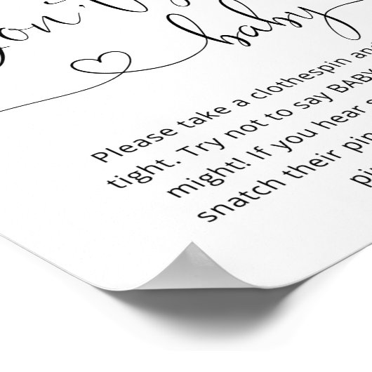 Poster À feuillage persistant Ne dis pas bébé. L'hiver ne (Coin)