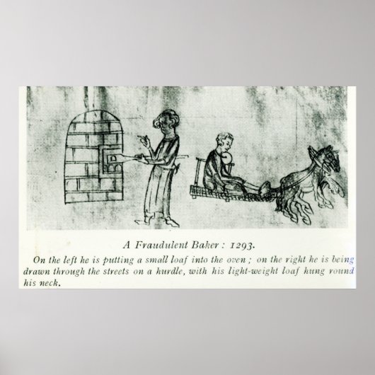 Poster A Fraudulent Baker, 1293 (Devant)