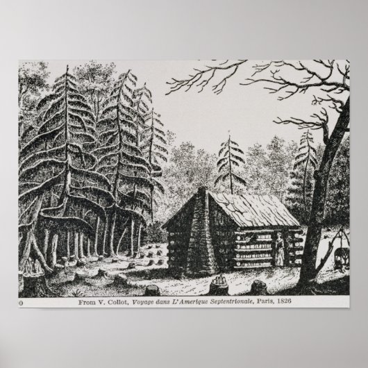 Poster A frontier cabin, from 'The Pageant of America (Devant)