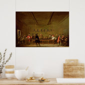 Poster A Game of Billiards, c.1720-26 (Cuisine)