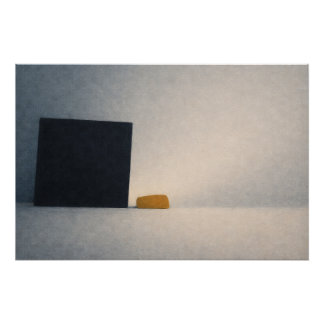 Poster A Grain of Sand Against the Mirror Abstract Art