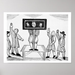 Poster A Guilty Man in the Village Pillory