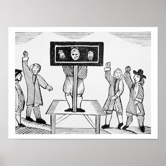 Poster A Guilty Man in the Village Pillory (Devant)