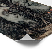 Poster "A Halloween Hunt" illustration 5 x 7 sur toile (Coin)