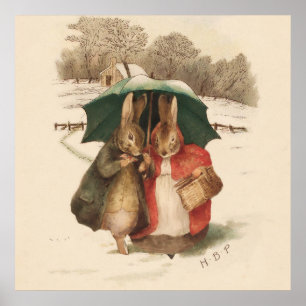 Poster "A Happy Pair" de Beatrix Potter