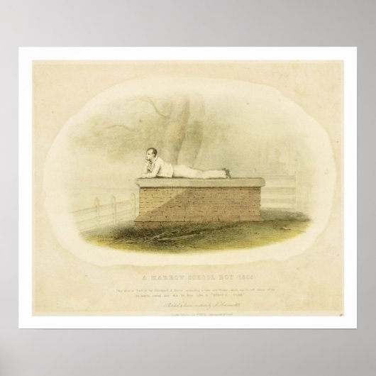 Poster A Harrow School Boy (1805) - Lord Byron (1788-1824 (Devant)
