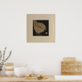 Poster A Hen regarde son oeuf (Cuisine)