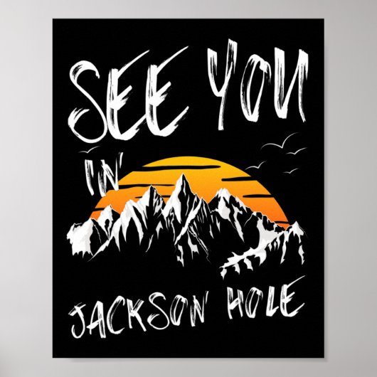 Poster À Jackson Hole Usa Vacances Ski (Devant)