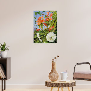 Poster A Javan Rhododendrum et Ipomoea