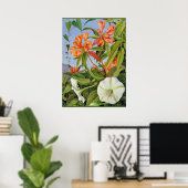Poster A Javan Rhododendrum et Ipomoea (Bureau à domicile)