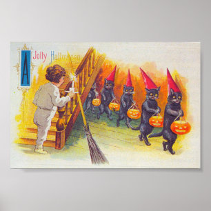 Poster A Jolly Halloween (Black Cats)