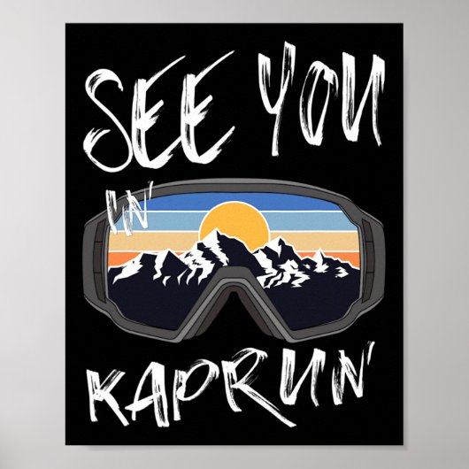 Poster À Kaprun Sheimerburger Land Vacances Ski (Devant)