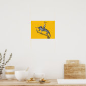 Poster A knight riding a chameleon (Cuisine)